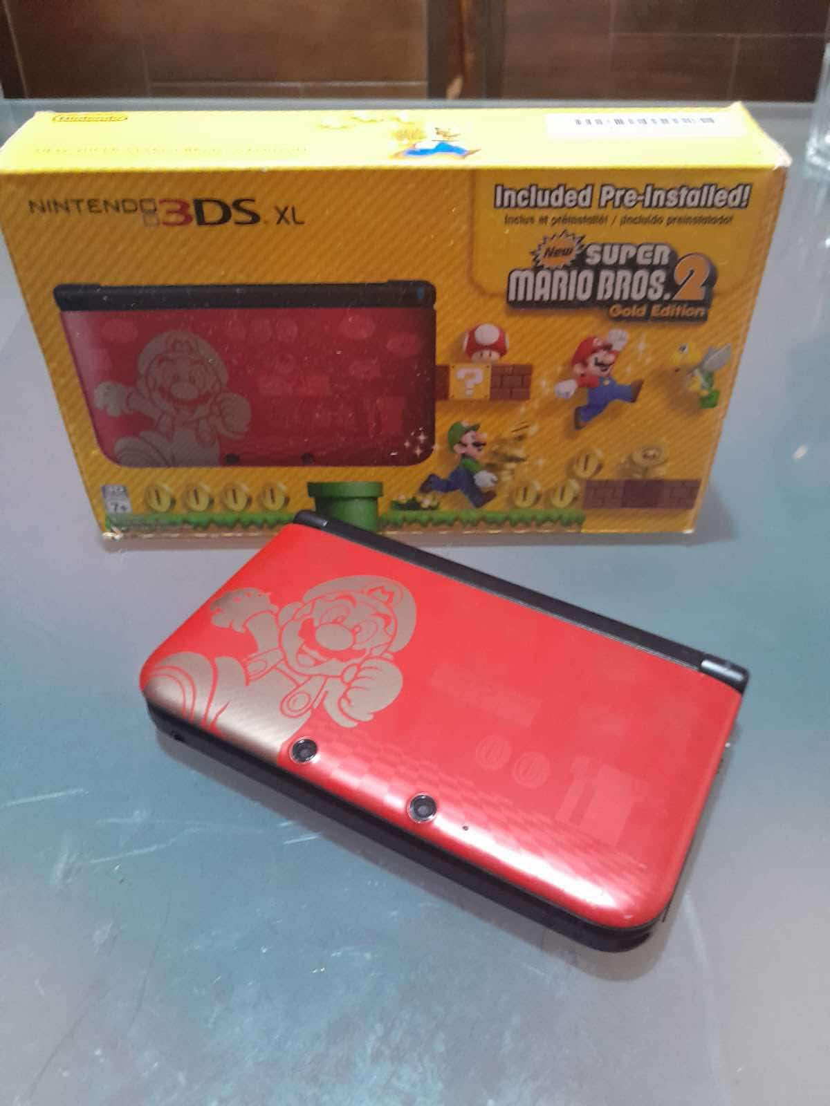 🎮 Nintendo 3DS XL Edição Mario – Conservado! Desbloqueado